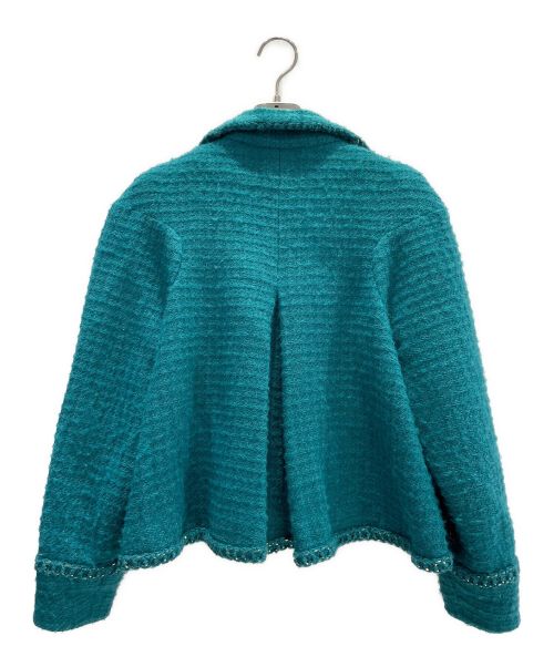 CHANEL（シャネル）CHANEL (シャネル) Jewel Buttons Jacket with Chain Trim グリーン サイズ:36の古着・服飾アイテム