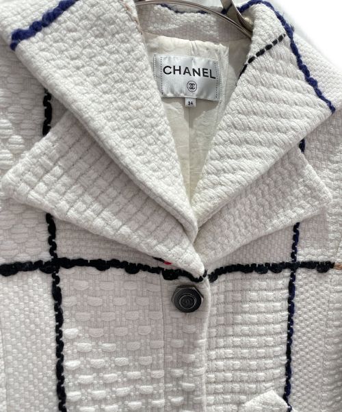 CHANEL（シャネル）CHANEL (シャネル) セーラーツイードジャケット ホワイト サイズ:34の古着・服飾アイテム
