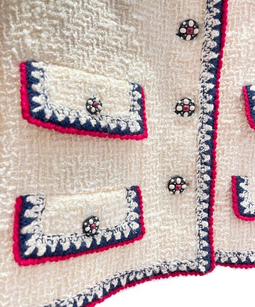 CHANEL（シャネル）CHANEL (シャネル) ツイードジャケット ホワイト サイズ:36の古着・服飾アイテム