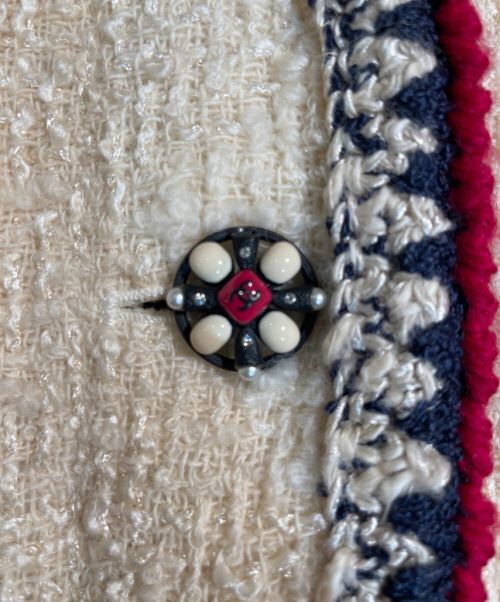 CHANEL（シャネル）CHANEL (シャネル) ツイードジャケット ホワイト サイズ:36の古着・服飾アイテム