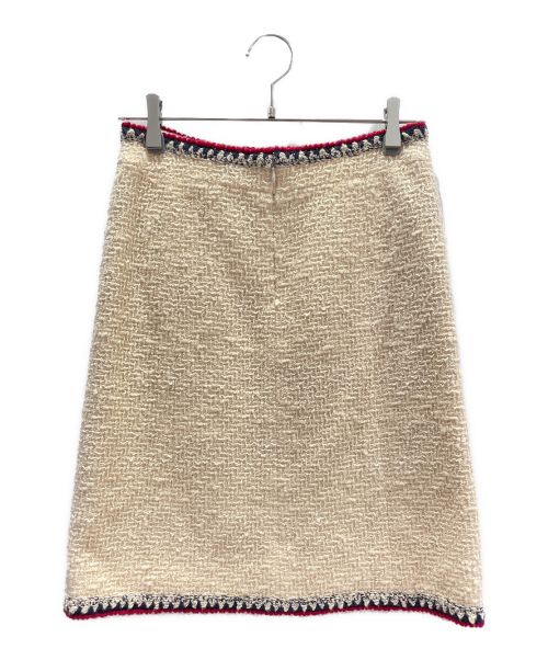 CHANEL（シャネル）CHANEL (シャネル) ツイードスカート ホワイト サイズ:36の古着・服飾アイテム