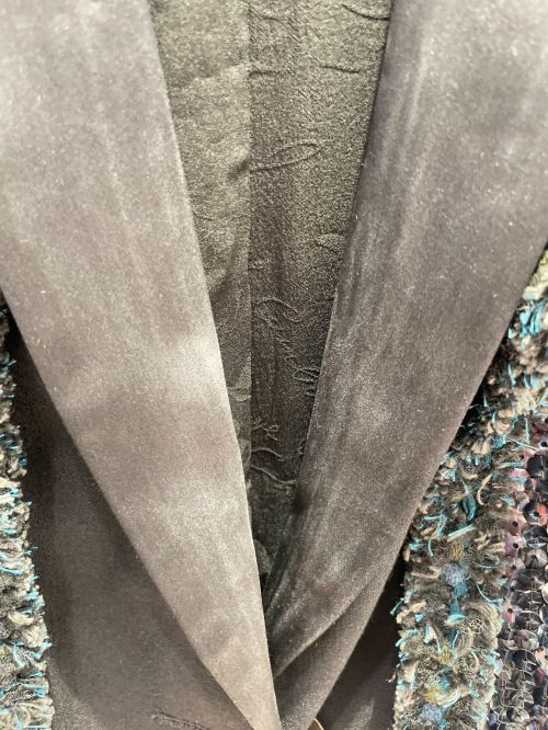 CHANEL（シャネル）CHANEL (シャネル) スパンコールレイヤードジャケット ブルー×ブラック サイズ:36の古着・服飾アイテム