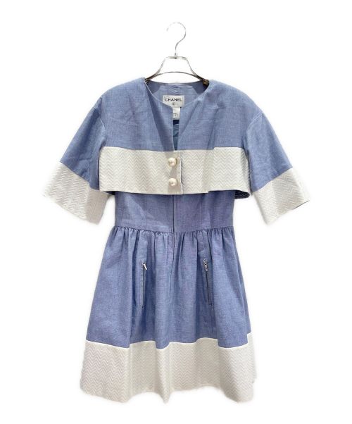 CHANEL（シャネル）CHANEL (シャネル) セットアップワンピース スカイブルー サイズ:36の古着・服飾アイテム