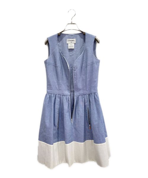 CHANEL（シャネル）CHANEL (シャネル) セットアップワンピース スカイブルー サイズ:36の古着・服飾アイテム