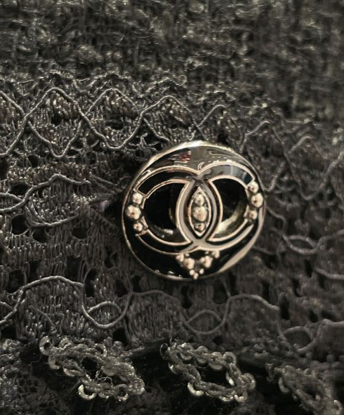 CHANEL（シャネル）CHANEL (シャネル) ツイードレーススリーブジャケット ブラック サイズ:36の古着・服飾アイテム
