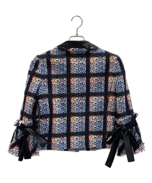 CHANEL（シャネル）CHANEL (シャネル) セットアップツイードジャケット ブルー サイズ:36の古着・服飾アイテム