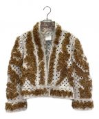 CHANELシャネル）の古着「レザーメッシュジャケット」｜ホワイト