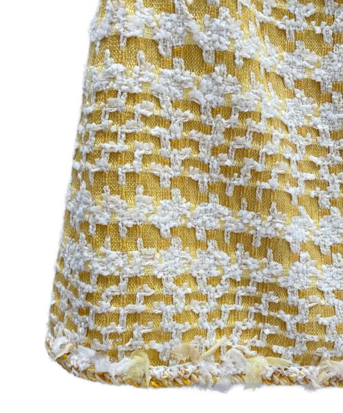 CHANEL（シャネル）CHANEL (シャネル) ツイードワンピース イエロー サイズ:36の古着・服飾アイテム
