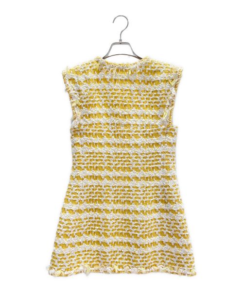 CHANEL（シャネル）CHANEL (シャネル) ツイードワンピース イエロー サイズ:36の古着・服飾アイテム