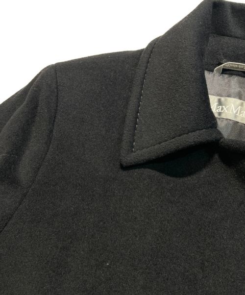 MaxMara（マックスマーラ）MaxMara (マックスマーラ) アンゴラウールコート ブラック サイズ:44の古着・服飾アイテム