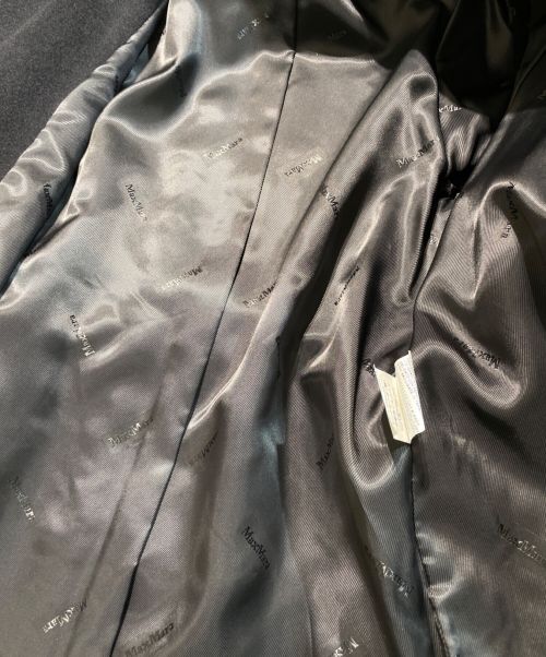 MaxMara（マックスマーラ）MaxMara (マックスマーラ) アンゴラウールコート ブラック サイズ:44の古着・服飾アイテム