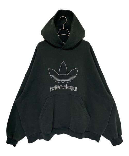 BALENCIAGA（バレンシアガ）BALENCIAGA (バレンシアガ) adidas (アディダス) Large Hoodie オリーブ サイズ:3の古着・服飾アイテム