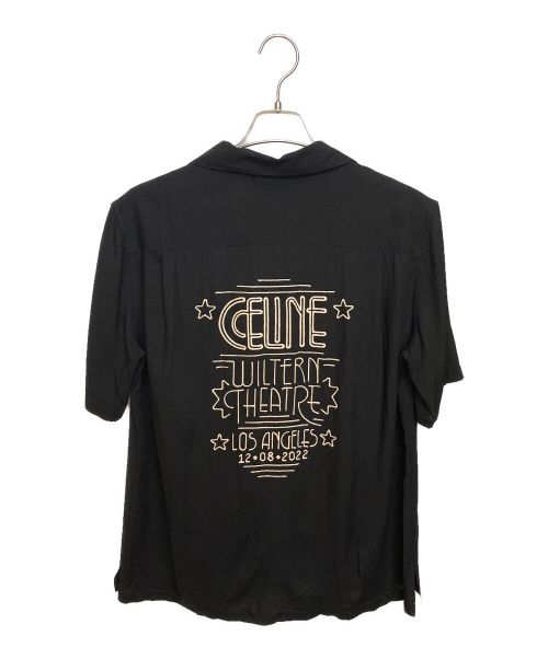 CELINE（セリーヌ）CELINE (セリーヌ) WILTERN THEATERハワイアンシャツ ブラック サイズ:38の古着・服飾アイテム
