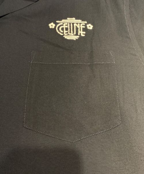 CELINE（セリーヌ）CELINE (セリーヌ) WILTERN THEATERハワイアンシャツ ブラック サイズ:38の古着・服飾アイテム