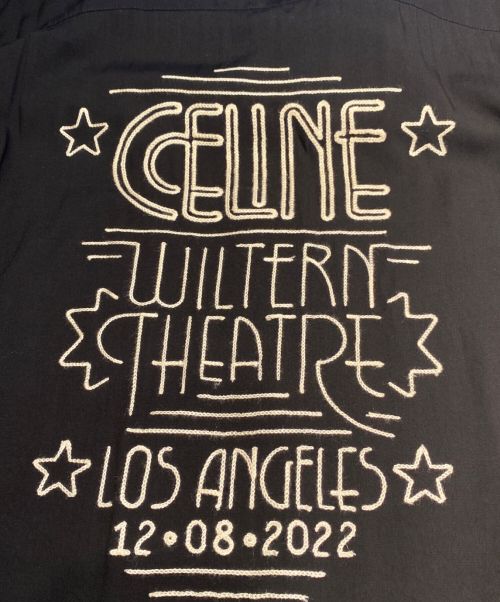CELINE（セリーヌ）CELINE (セリーヌ) WILTERN THEATERハワイアンシャツ ブラック サイズ:38の古着・服飾アイテム