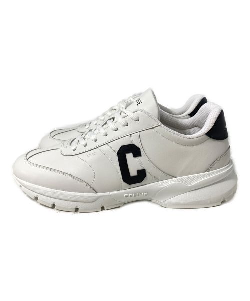 CELINE（セリーヌ）CELINE (セリーヌ) CR-02レースアップロースニーカー オプティックホワイト×ブラック サイズ:42の古着・服飾アイテム
