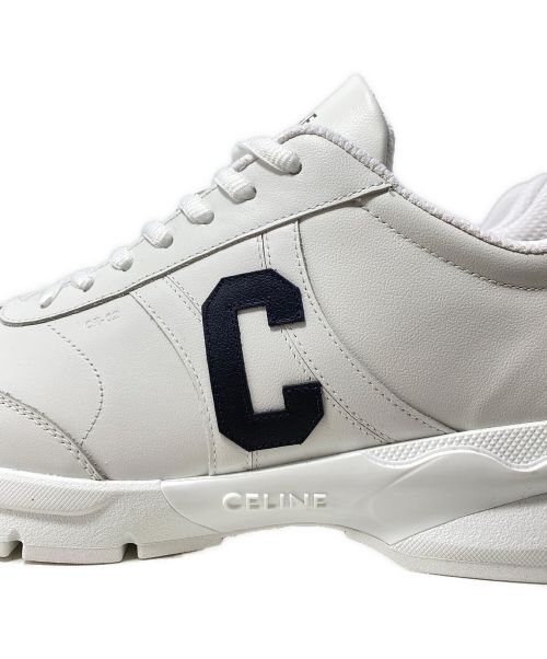 CELINE（セリーヌ）CELINE (セリーヌ) CR-02レースアップロースニーカー オプティックホワイト×ブラック サイズ:42の古着・服飾アイテム