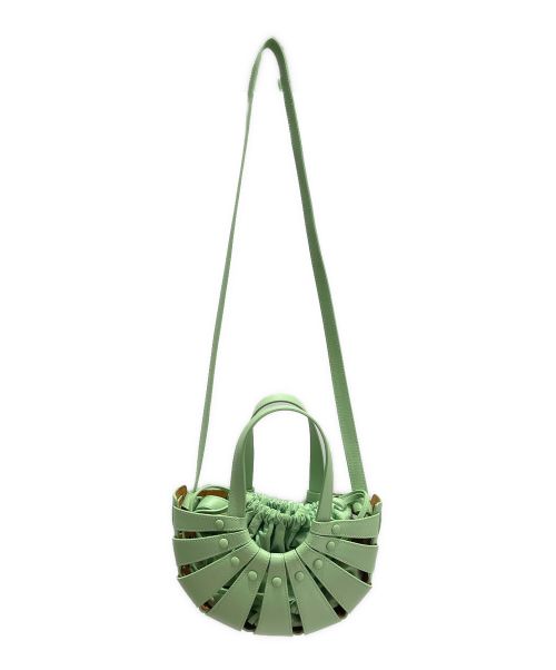 BOTTEGA VENETA（ボッテガベネタ）BOTTEGA VENETA (ボッテガベネタ) シェルバッグ グリーンの古着・服飾アイテム