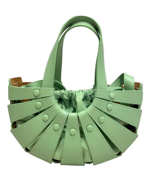 BOTTEGA VENETA（ボッテガベネタ）BOTTEGA VENETA (ボッテガベネタ) シェルバッグ グリーンの古着・服飾アイテム