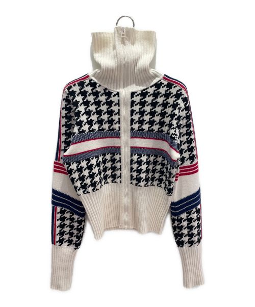 Christian Dior（クリスチャン ディオール）Christian Dior (クリスチャン ディオール) ディオールアルプスショートカーディガン ホワイト×ブルー×ブラック サイズ:38の古着・服飾アイテム