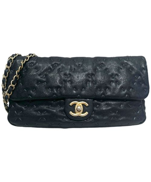 CHANEL（シャネル）CHANEL (シャネル) マトラッセ28 ブラック×マットゴールド サイズ:28の古着・服飾アイテム