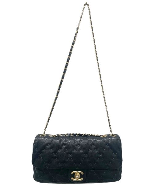 CHANEL（シャネル）CHANEL (シャネル) マトラッセ28 ブラック×マットゴールド サイズ:28の古着・服飾アイテム