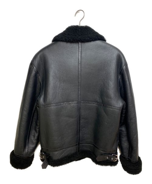 CELINE（セリーヌ）CELINE (セリーヌ) ラムスキンボンバージャケット ブラック サイズ:44の古着・服飾アイテム