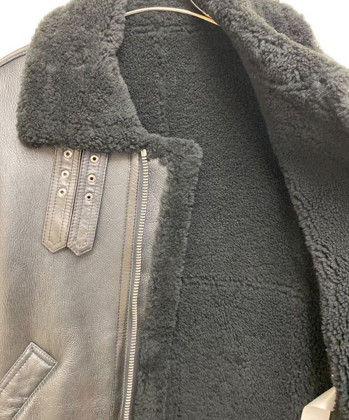 CELINE（セリーヌ）CELINE (セリーヌ) ラムスキンボンバージャケット ブラック サイズ:44の古着・服飾アイテム
