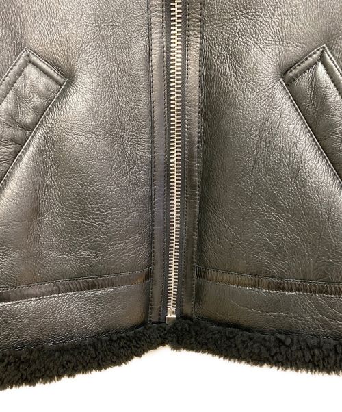 CELINE（セリーヌ）CELINE (セリーヌ) ラムスキンボンバージャケット ブラック サイズ:44の古着・服飾アイテム