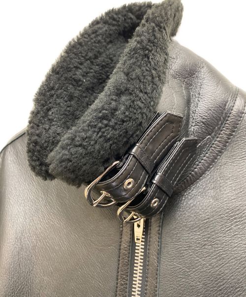 CELINE（セリーヌ）CELINE (セリーヌ) ラムスキンボンバージャケット ブラック サイズ:44の古着・服飾アイテム