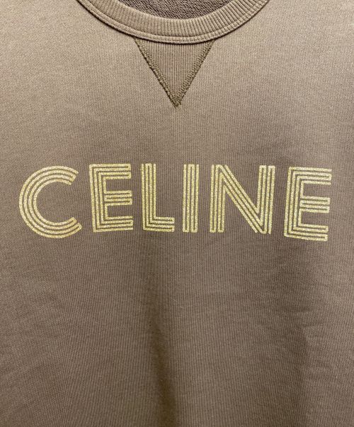 CELINE（セリーヌ）CELINE (セリーヌ) 23AW ロゴスウェット ブラウン サイズ:Sの古着・服飾アイテム