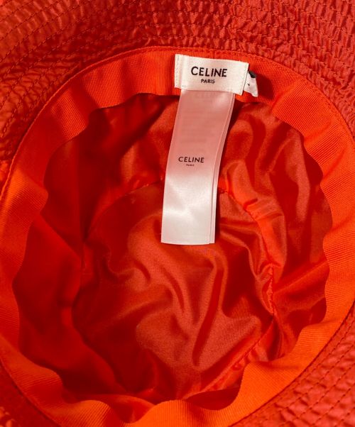 CELINE（セリーヌ）CELINE (セリーヌ) バケットハット ブラック×オレンジ サイズ:Lの古着・服飾アイテム
