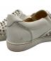 中古・古着 Christian Louboutin (クリスチャン・ルブタン) Aailor Boat Orlato Spikes /スパイク スタッズ スリッポン /スタッズスニーカー ホワイト サイズ:42.5：18000円