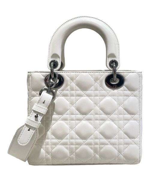 Christian Dior（クリスチャン ディオール）Christian Dior (クリスチャン ディオール) Lady Dior バッグ ミニ ホワイト サイズ:ミニの古着・服飾アイテム