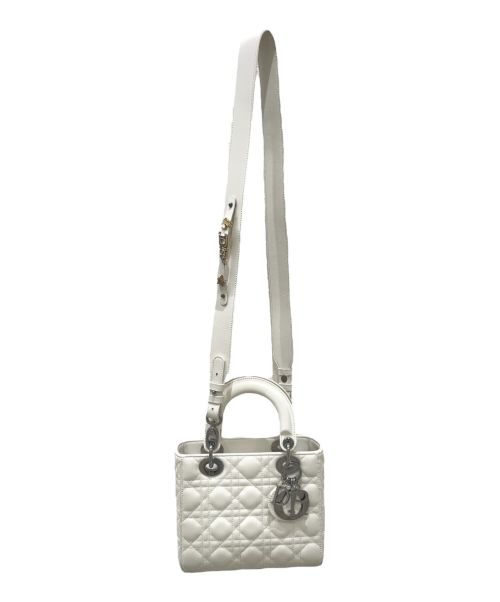 Christian Dior（クリスチャン ディオール）Christian Dior (クリスチャン ディオール) Lady Dior バッグ ミニ ホワイト サイズ:ミニの古着・服飾アイテム