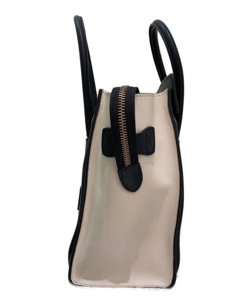CELINE（セリーヌ）CELINE (セリーヌ) ラゲージ マイクロ ネイビー×ホワイト サイズ:マイクロの古着・服飾アイテム