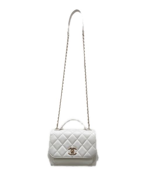 CHANEL（シャネル）CHANEL (シャネル) マトラッセトップハンドルショルダーバッグ ホワイトの古着・服飾アイテム