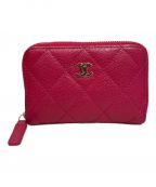 CHANELシャネル）の古着「マトラッセミニウォレット」｜ピンク