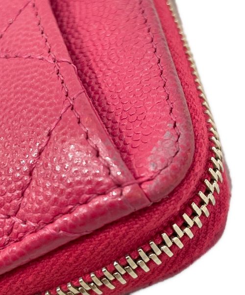 CHANEL（シャネル）CHANEL (シャネル) マトラッセミニウォレット ピンクの古着・服飾アイテム