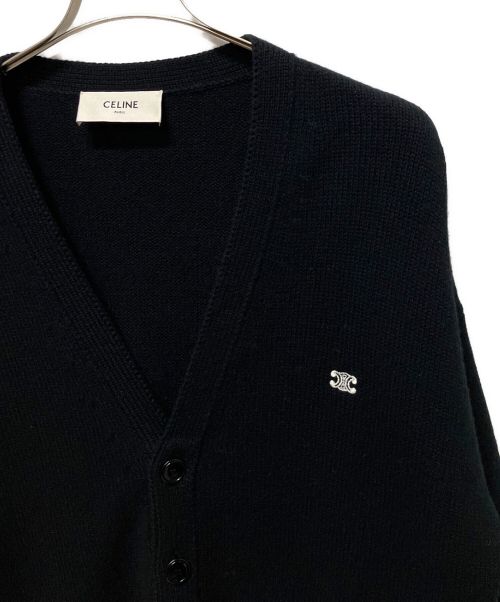 CELINE（セリーヌ）CELINE (セリーヌ) トリオンフロングカーディガン ブラック サイズ:XSの古着・服飾アイテム