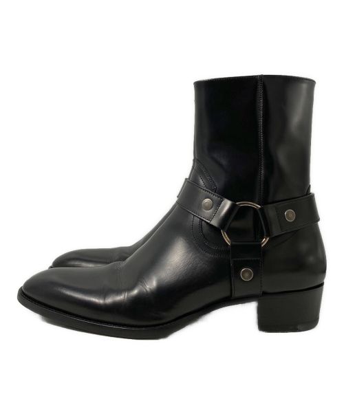 Saint Laurent Paris（サンローランパリ）Saint Laurent Paris (サンローランパリ) クラシックワイアットハーネスブーツ ブラック サイズ:41の古着・服飾アイテム