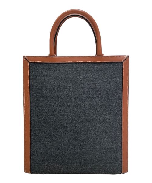 CELINE（セリーヌ）CELINE (セリーヌ) スモールバーティカルカバ グレー×ブラウン サイズ:スモールの古着・服飾アイテム