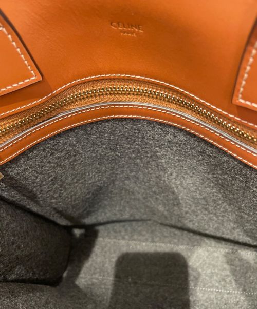 CELINE（セリーヌ）CELINE (セリーヌ) スモールバーティカルカバ グレー×ブラウン サイズ:スモールの古着・服飾アイテム