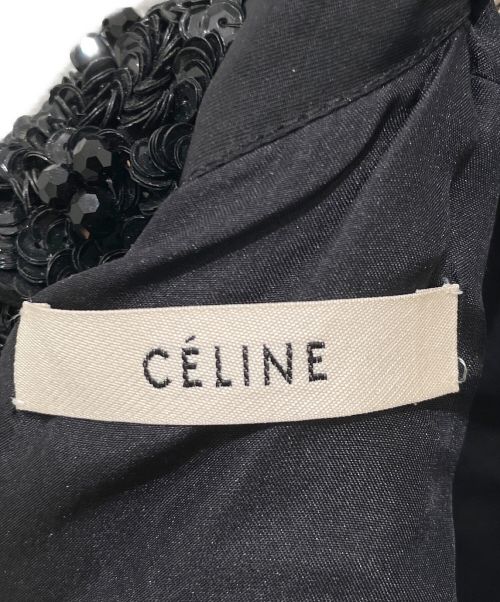 CELINE（セリーヌ）CELINE (セリーヌ) スパンコール2WAYブラウス ブラック サイズ:36の古着・服飾アイテム
