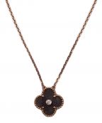 VAN CLEEF & ARPELSヴァンクリーフ＆アーペル）の古着「ヴィンテージアルハンブラ 1Pダイヤネックレス」