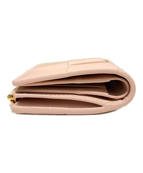 BOTTEGA VENETA（ボッテガベネタ）BOTTEGA VENETA (ボッテガベネタ) スモールカセット二つ折りファスナーウォレット ロータス サイズ:Smallの古着・服飾アイテム