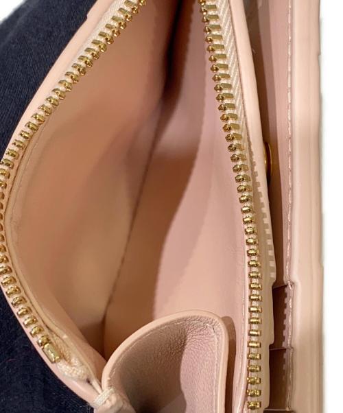 BOTTEGA VENETA（ボッテガベネタ）BOTTEGA VENETA (ボッテガベネタ) スモールカセット二つ折りファスナーウォレット ロータス サイズ:Smallの古着・服飾アイテム