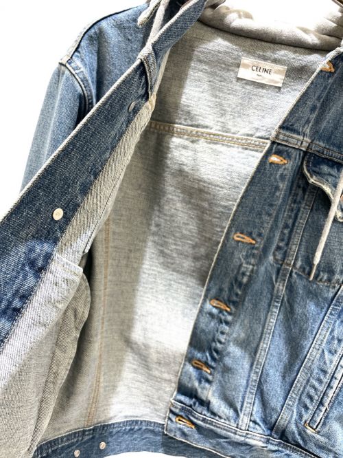 CELINE（セリーヌ）CELINE (セリーヌ) トラッカージャケット ブルー×グレー サイズ:Sの古着・服飾アイテム