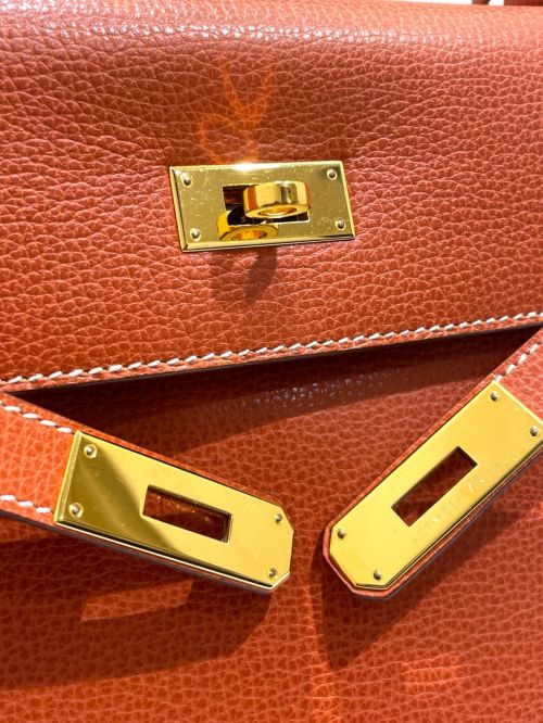 HERMES（エルメス）HERMES (エルメス) ケリー35 オレンジ系 サイズ:35の古着・服飾アイテム