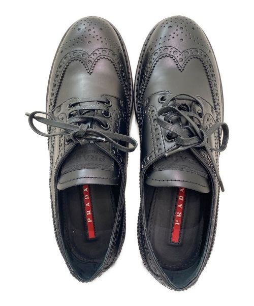 PRADA SPORTS（プラダスポーツ）PRADA SPORTS (プラダスポーツ) ウィングチップシューズ ブラック サイズ:37の古着・服飾アイテム